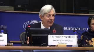 MEP Mr. Geoffrey Van Orden speaking during EFSAS Seminar on CPEC in EU Parliament