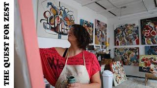 Amazing Art Studio Tour With Abstract Painter Angela Navarro | Mini Documentary