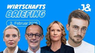 Handelskrieg, AfD-Abstimmung, Sofortprogramm | WIRTSCHAFTSBRIEFING | 03. Februar 2025