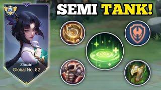 ZHUXIN SEMI TANK IS 100% BROKEN!‼️ (must try!) | GLOBAL ZHUXIN BEST BUILD -MLBB