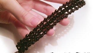 Tutorial: easy beaded bracelet / Как сделать браслет из бисера (косичка "рыбий скелет")