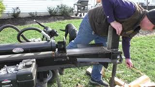 Splitting Cherry, Log Splitter Back up and running!