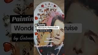 Painting acrylic collage "Wonderful Tom Cruise", by Gabriela Romaria ️️