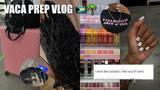 VACAY PREP VLOG | Boho Knotless + Shopping + Packing 