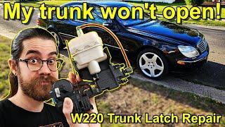 Fixing the BROKEN TRUNK on my Cheap S-Class! - W220 Trunk Latch Repair