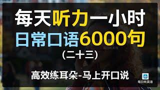 【日常口语6000句—第二十三集】—附中文配音，每天听力一小时，美国人常用口语，坚持三个月听懂美国人