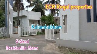 ID 857: OMR Farmland For sale Chennai! Kelambakam 5Grnd/Chettinad/Hindustan/3 face!Mr.Ashi9865282717