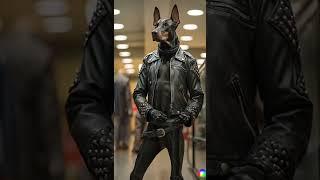 가죽자켓이 너무 잘 어울리는 멍멍이 dog in a leather jacket +네이쳐짤 NATURE ZZAL+