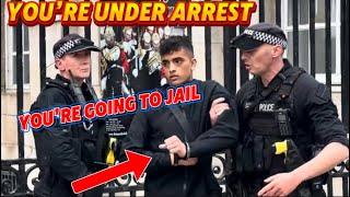 STUPID YOUNG MAN GETS ARRESTED After He DOES this At the HORSE GUARDS