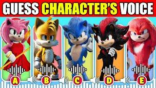  Guess The Sonic The Hedgehog 3 Characters By Their Voice! | Sonic 3 Movie | Shadow, Amy Rose