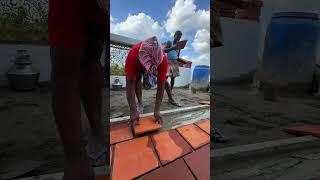 Terrace Cool Roof Tile Installation #shorts