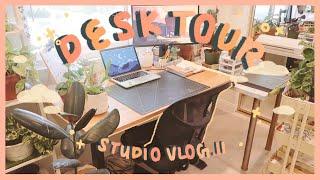 Studio Vlog 11: Prepping new Merch, How I make Stickers, New Desk Set up and more~