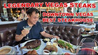 Legendary Steakhouse in Downtown Las Vegas!  Classic Steak Feast at the Iconic Oscar's Steakhouse