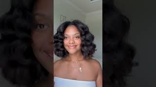 Heatless curls on natural hair ‍️what do we think? ️ #naturalhairtutorial #heatlesshairstyles