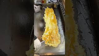 Amazing Skill!  Egg Rolled Omelette master #shortsvideo