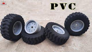 How to make RC Excavator Truck Tires from PVC