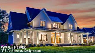 Live Modern Farmhouse Tour - House Plan 14689RK built by PerrinCrest