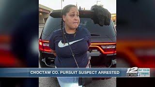 Choctaw County woman arrested after leading police on chase, hitting building