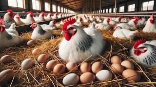 Harvesting Organic Chicken Eggs - Raising Organic Chickens for Eggs - Chicken Egg Business.