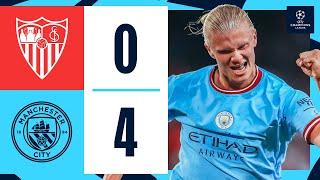 HIGHLIGHTS Haaland AGAIN! Sevilla 0-4 Man City | Haaland (2), Foden & Dias Goals | Champions League