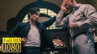 Chung Tin-chi vs. Dave Batista at the salon in the movie Master Z: Ip Man Legacy (2018)