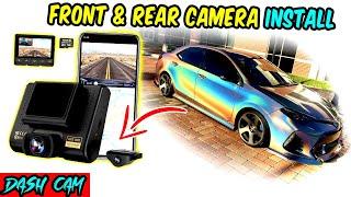 How to Install Front & Rear View Camera DASH CAM AQP Review