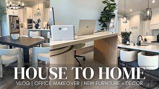 HOUSE TO HOME VLOG | modern home decor updates | office makeover ft homary | new furniture | 2024