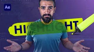 Create a HIGHLIGHTER EFFECT in After Effects (Easy & Effective!)