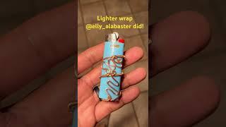 My wife made a wire wrap for a lighter #copperwire