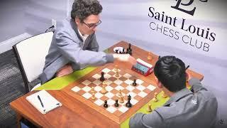 U.S. Chess Championship 2024/Fabiano Caruana - Abhimanyu Mishra/  interesting complex game /Round 4