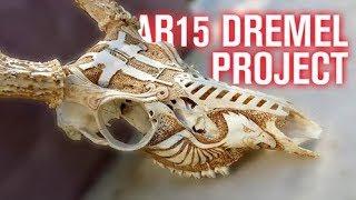 AR15 Carved Deer Skull