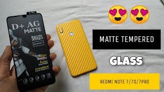 Matte Tempered Glass For Redmi Note 7/7S/7PRO | Edge To Edge Tempered Glass for Redmi Note 7/7S