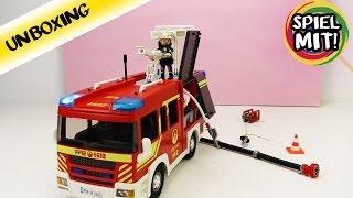 PLAYMOBIL Riesiges LÖSCHFAHRZEUG 5363 mit Licht und Sound! Einsatz bei der Feuerwehr! Demo