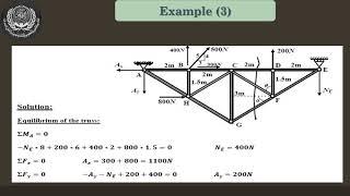 Eng - Mechanics (1) - BA141 - Trusses - Revision