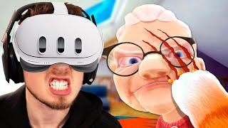 TORMENTING Granny Using Cat Claws - I Am Cat VR