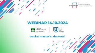 Webinar 14/10/2024. TPU + TSU. Tracks: master's, doctoral