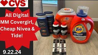 CVS Weekly Deals - Week 2 9/22/24 All Digital MM Covergirl, Cheap Nivea & Tide #cvsdeals