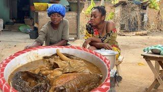 How to make African DRIED OKRA Soup with FUFU | Authentic and delicious Traditional Recipe