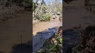 Multiple UTV / ATV go thru HUGE water hole #offroad #utv #atv #mud #water