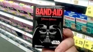 Star Wars Band-Aids With Darth Vader and Chewbacca the Wookie on the Box, For Sale at Wegmans on Eas