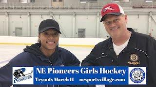 Blake Bolden and David A. Jensen and the New England Pioneers Girls Hockey Program