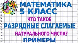 ЧТО ТАКОЕ РАЗРЯДНЫЕ СЛАГАЕМЫЕ НАТУРАЛЬНОГО ЧИСЛА? Примеры | МАТЕМАТИКА 5 класс