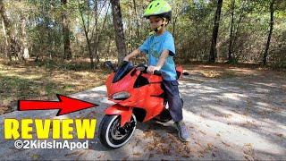 REVIEW FIT RIGHT 12V Kid Bike Ride On Toys Electric Dirt Bike Motorcycle with Bluetooth + LED Wheels