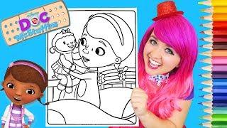 Coloring Doc McStuffins & Lambie Coloring Book Page Prismacolor Colored Pencil | KiMMi THE CLOWN