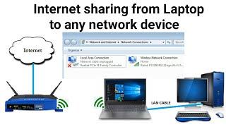 Share Internet from Laptop to Desktop | Share Internet from Laptop to any network device