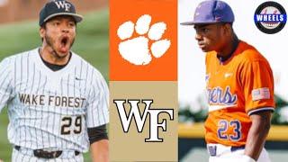 #2 Clemson vs #12 Wake Forest (CHASE BURNS WAS ELECTRIC!) | 2024 College Baseball Highlights