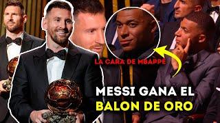 MESSI GANA EL BALÓN DE ORO 2023 y ESTO DIJO - ASÍ FUE LA GALA,LO QUE NO SE VIÓ EN TV,  MBAPPÉ