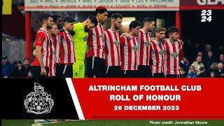 Altrincham Football Club | Roll of Honour 2023