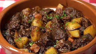 ¡La receta de estofado de carne de ternera de mi abuela!  ¡Esta comida es una MARAVILLA!