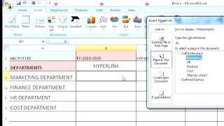 MS Excel tutorial Creating hyperlinks in Excel part 1 (ENGLISH)